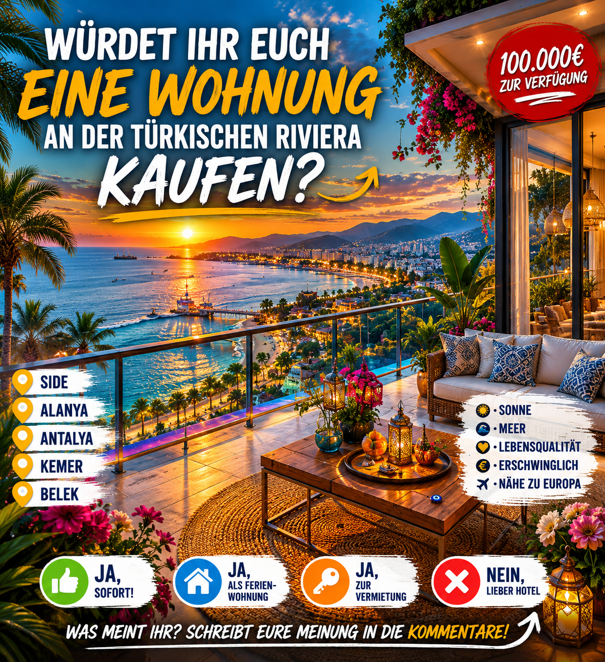 Würdet ihr euch eine Wohnung an der Türkischen Riviera kaufen?