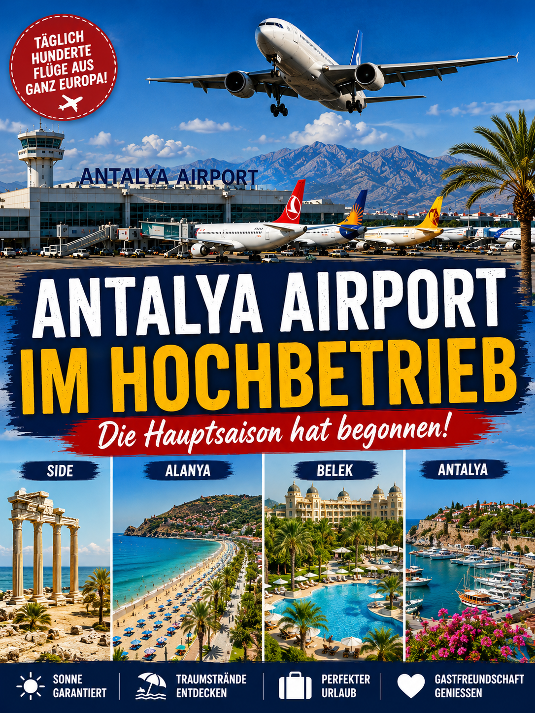 Antalya Airport im Hochbetrieb