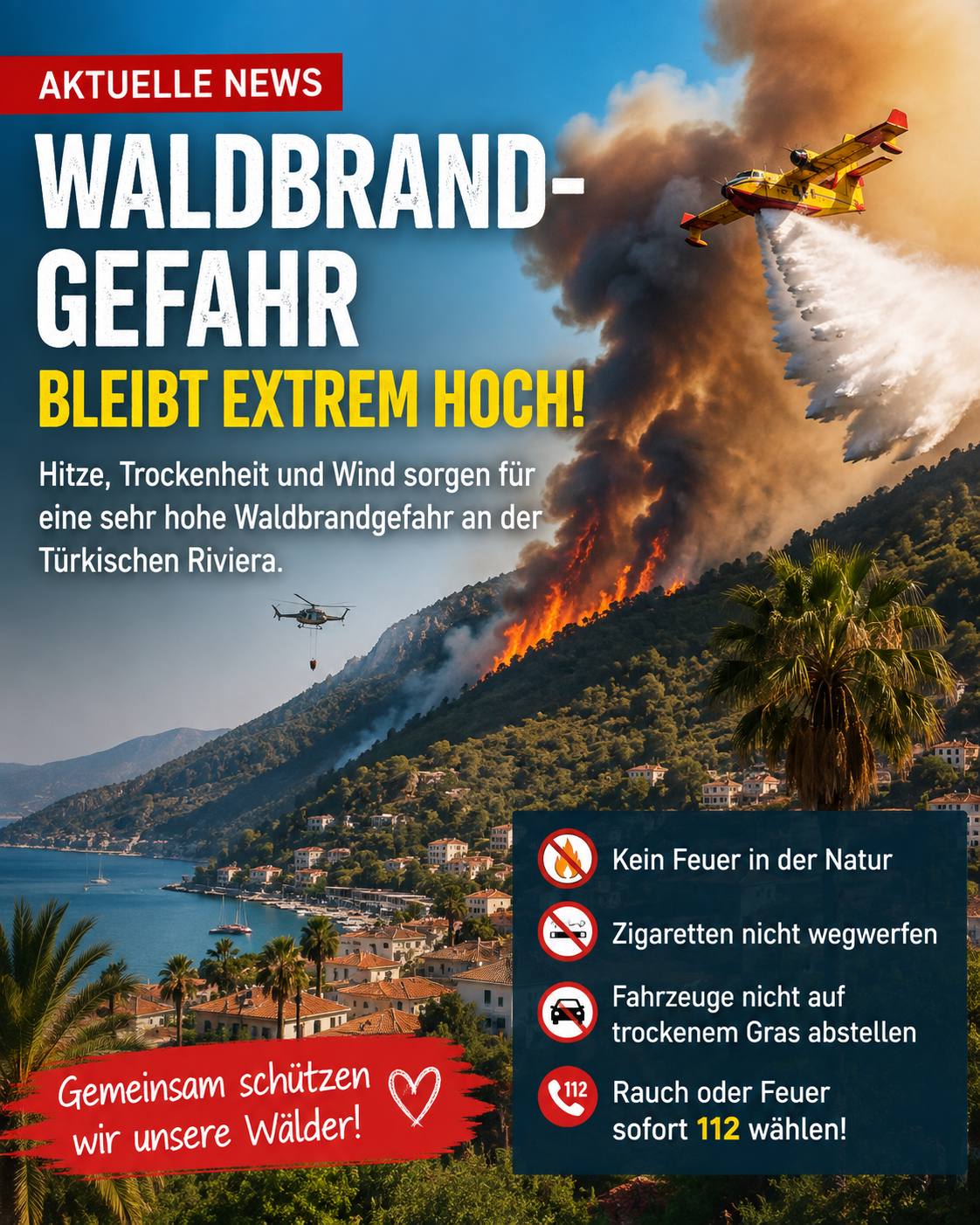🌲 Wälder in Flammen – die Waldbrandgefahr bleibt extrem hoch